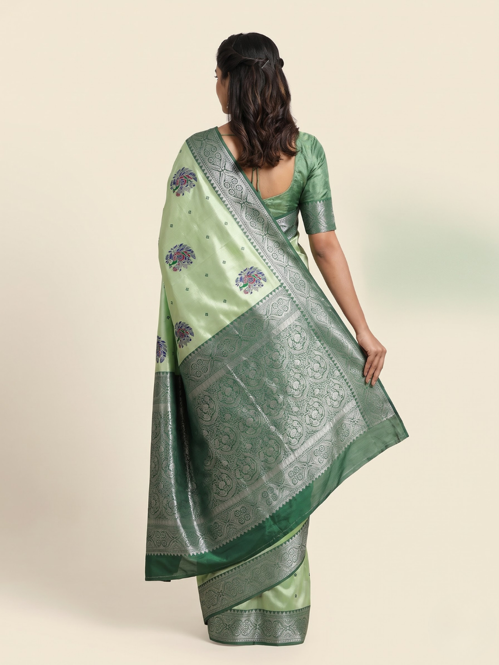 Peacock Semi Silk Saree