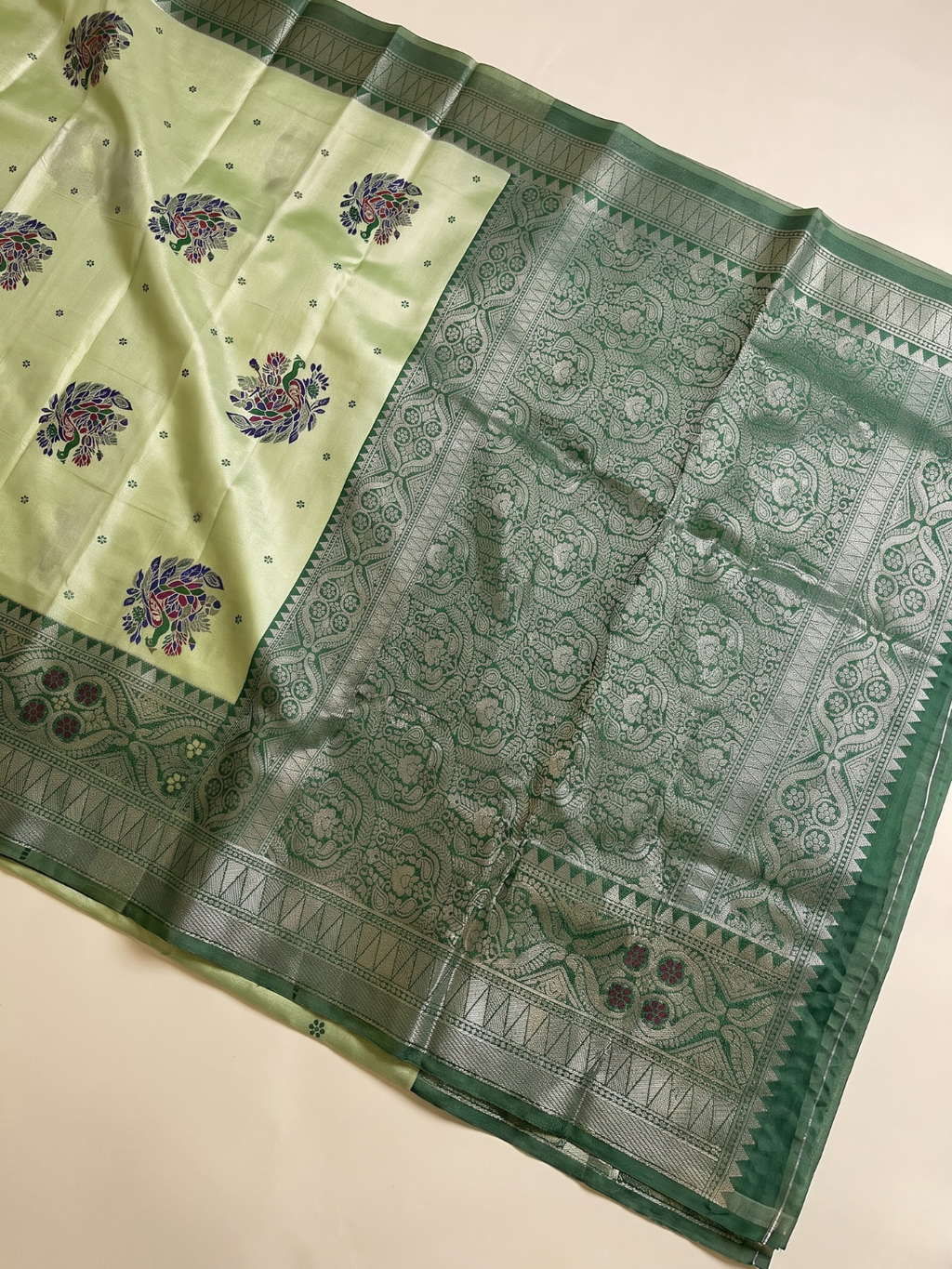 Peacock Semi Silk Saree