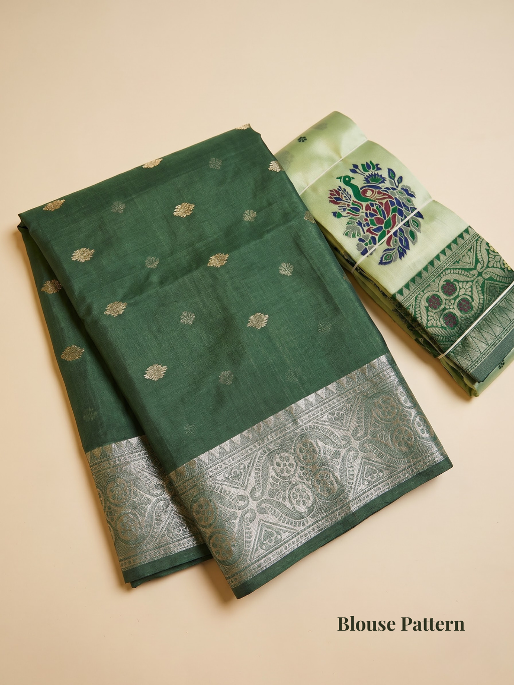 Peacock Semi Silk Saree